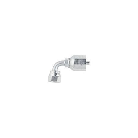 Parker 43 Series, 90 Deg Short Drop Elbow, -10 Female Seal-Lok Swivel, -10 Hose, Steel, Zinc-Nickel Plating 1J943-10-10-ZJ